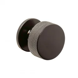 Knurled Knob (Matt Black) kitchen handle