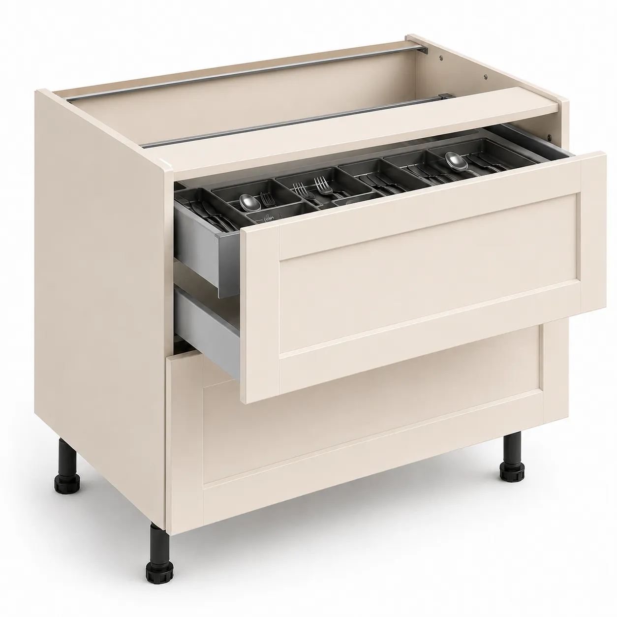 1000mm 3 Drawer Base Unit with Inner Cutlery Drawer