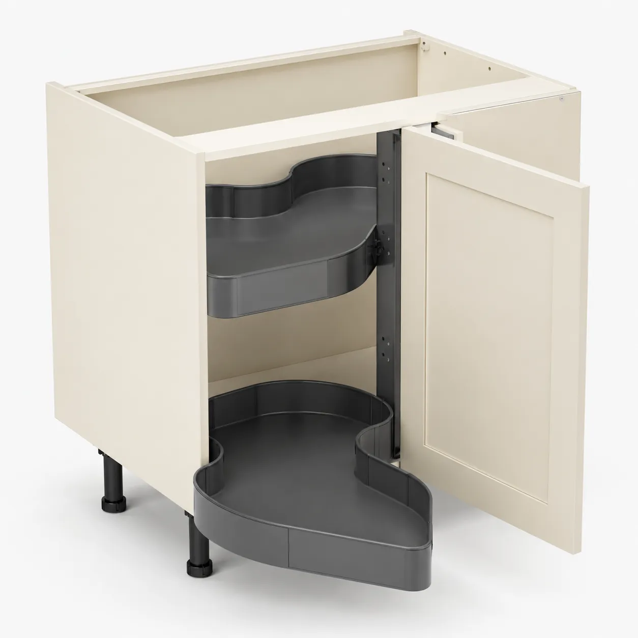 1000mm Blind Corner Base Unit with Nuvola Corner Storage Right
