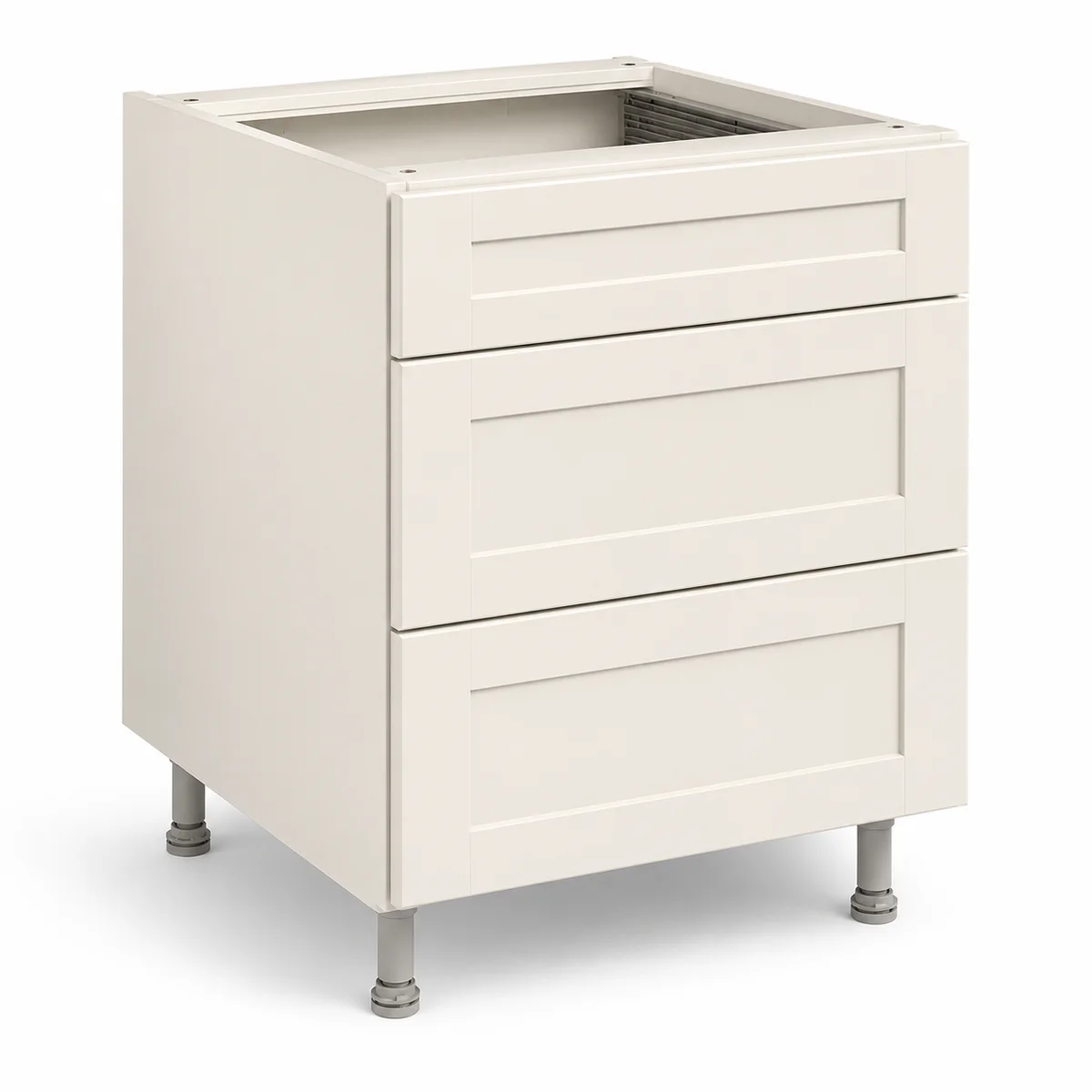 Three drawer kitchen base unit