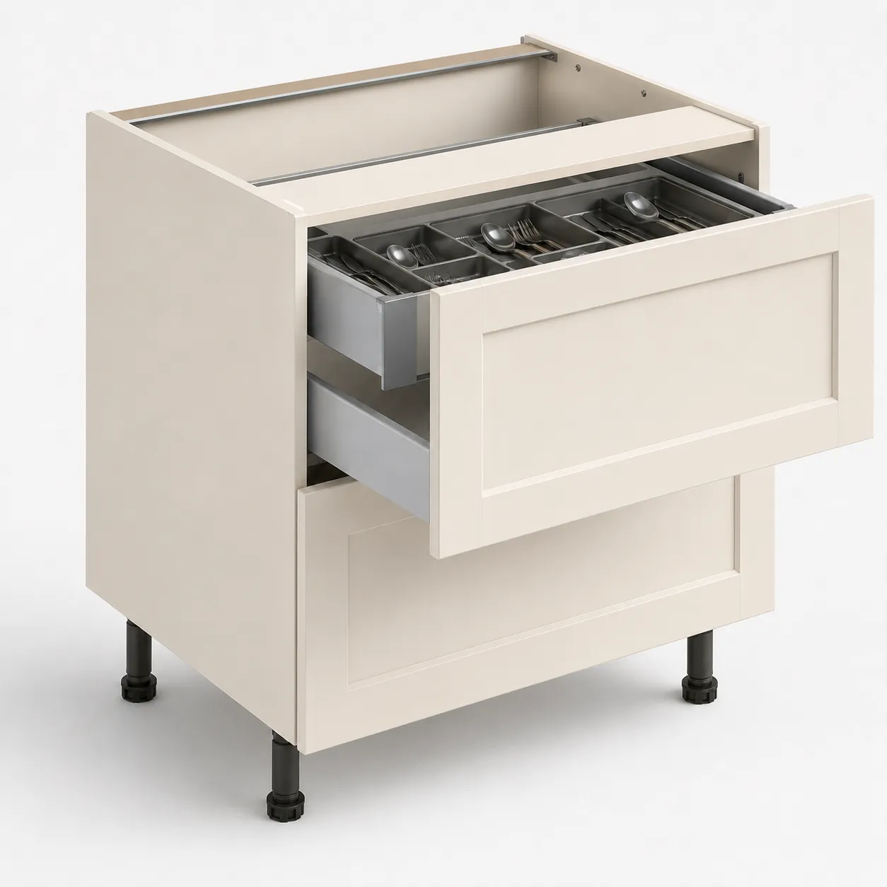 800mm 3 Drawer Base Unit with Inner Cutlery Drawer