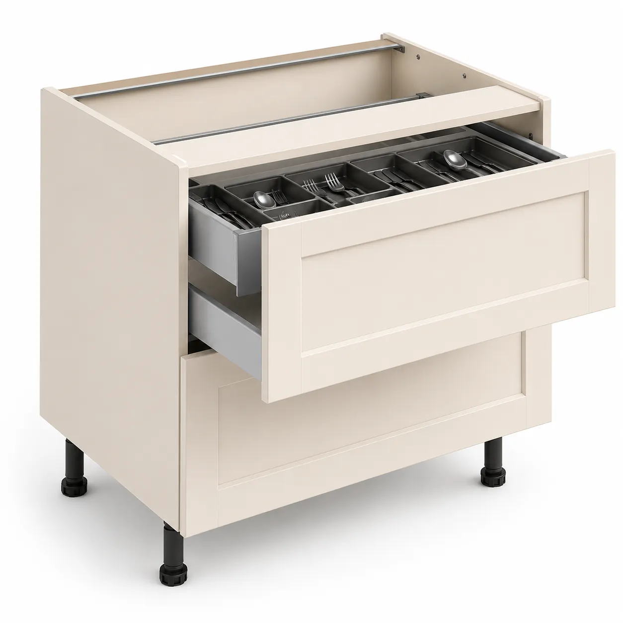 900mm 3 Drawer Base Unit with Inner Cutlery Drawer