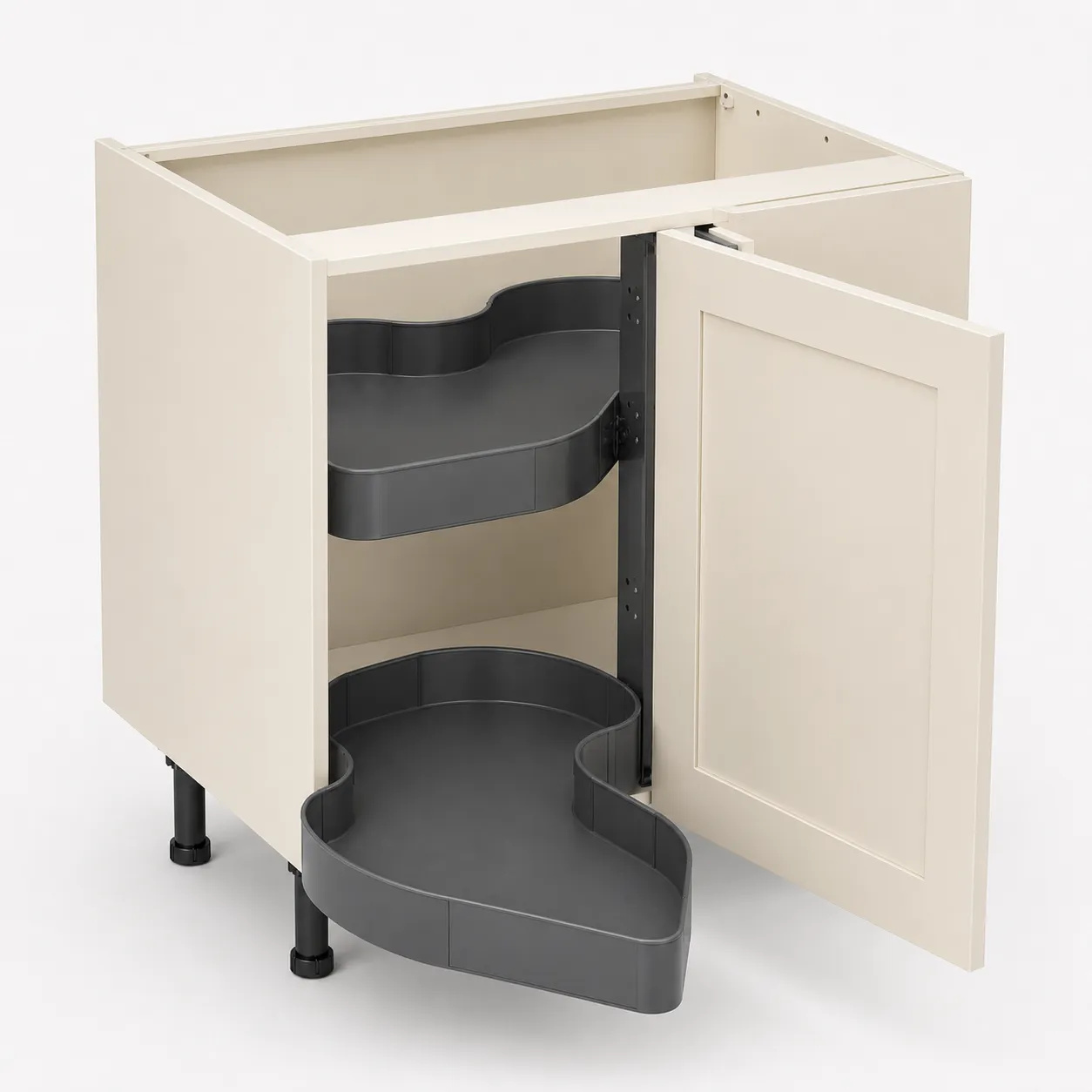 900mm Blind Corner Base Unit with Nuvola Corner Storage Right