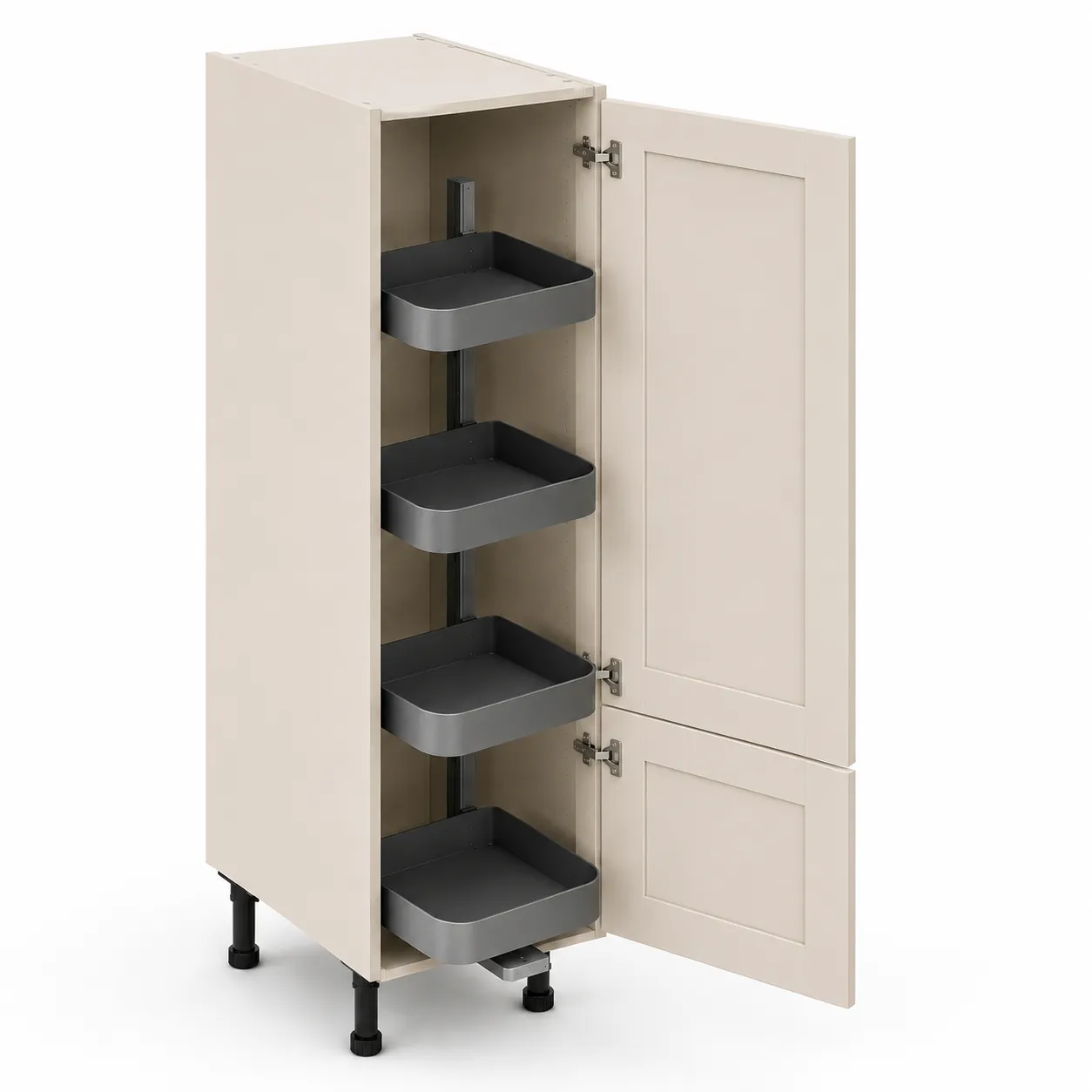 500mm Larder Unit Split Doors with Pull & Swing