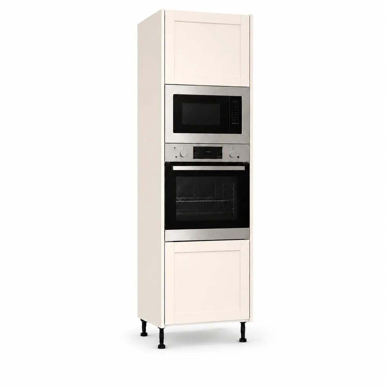 Single oven and microwave kitchen housing unit
