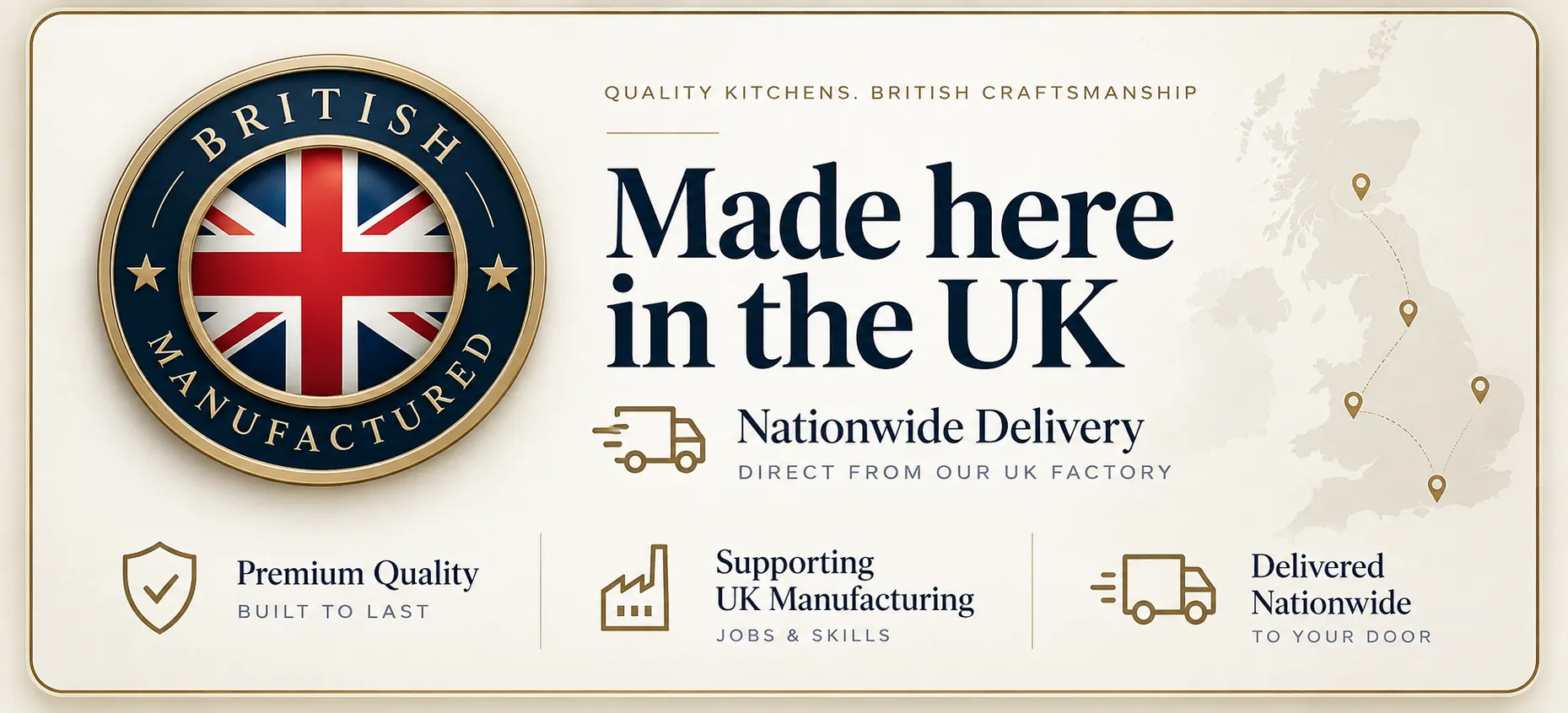 British manufactured kitchens with nationwide UK delivery