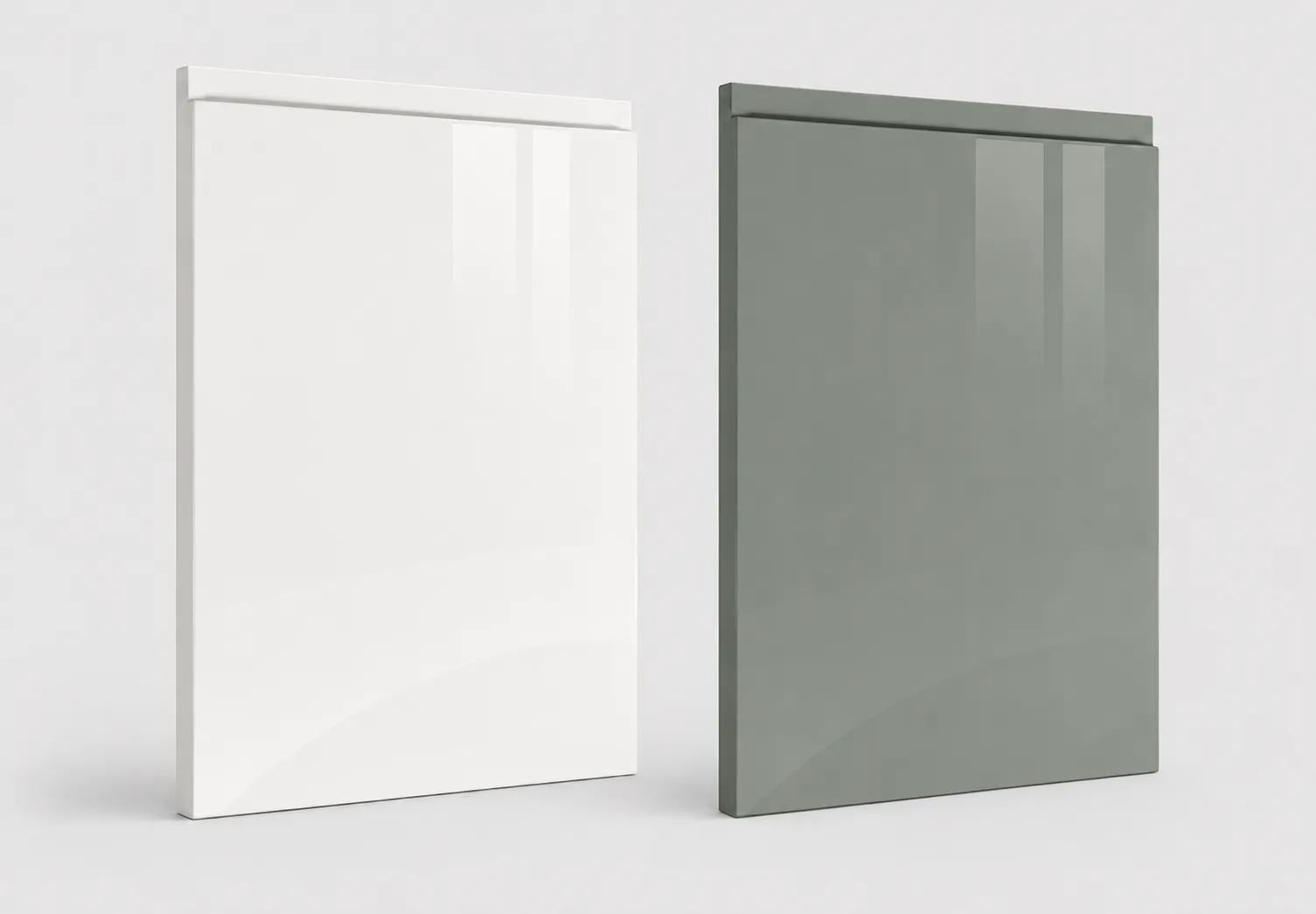 Kitchen door samples in different finishes